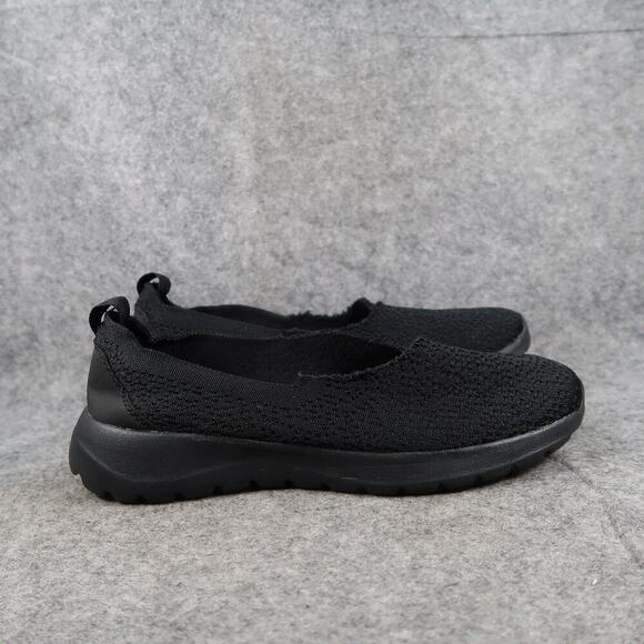 Athletic Works Shoes Womens 9W Slip On Sneakers Trainers Memory Foam Knit Black - Picture 1 of 12